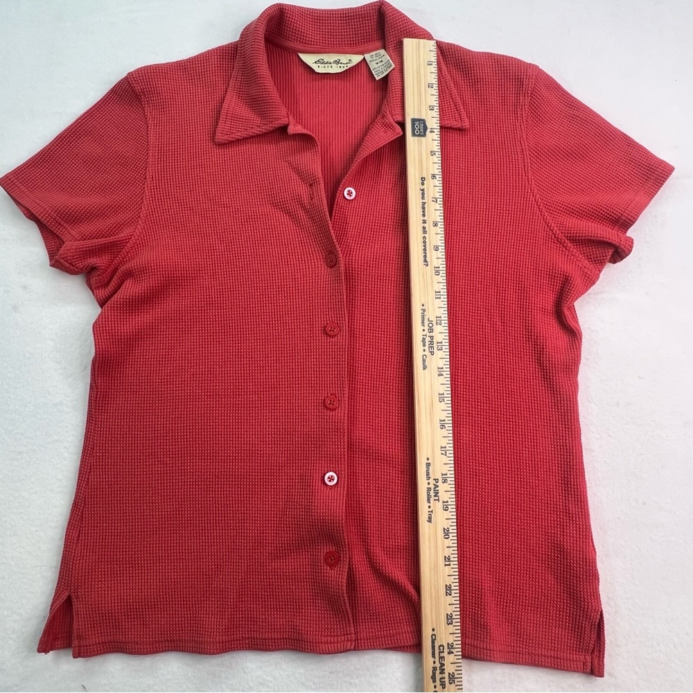 Eddie Bauer - Vintage Pink Short Sleeve Buttoned Polo Shirt - Women’s - M - Picture 7 of 7